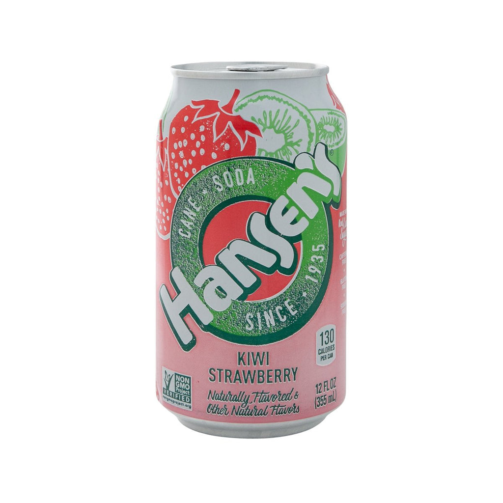 HANSEN'S Natural Cane Soda - Kiwi Strawberry Flavor  (355mL)