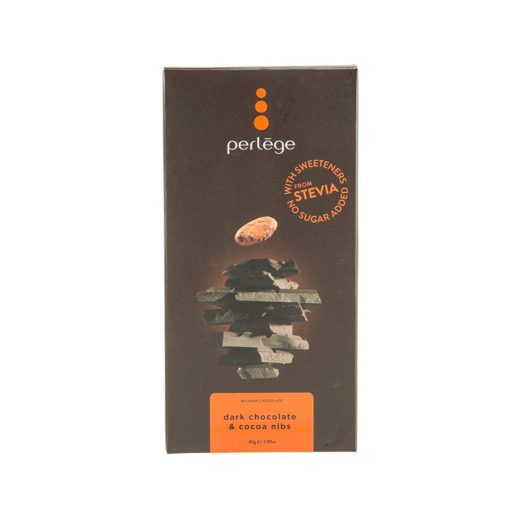 PERLEGE No Sugar Added Dark Chocolate with Cocoa Nibs  (85g)