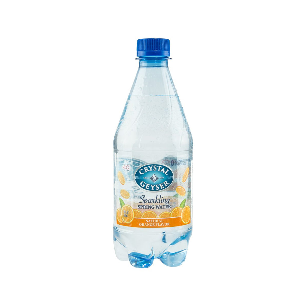 CRYSTAL GEYSER Sparkling Spring Water - Natural Orange Flavor  (532mL)