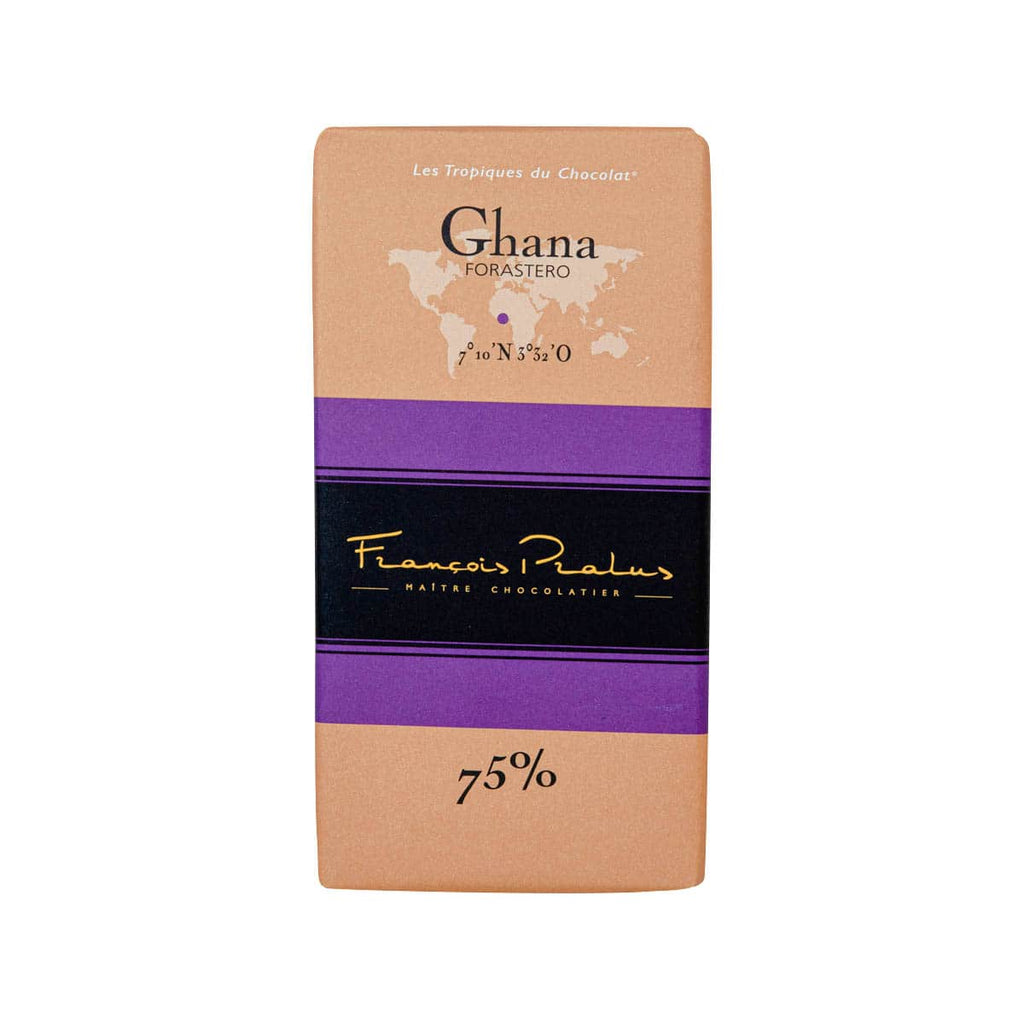 PRALUS Tropical Chocolate - Ghana Forastero 75%  (100g)