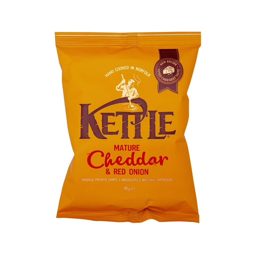 KETTLE Potato Chips - Mature Cheddar & Red Onion  (40g)