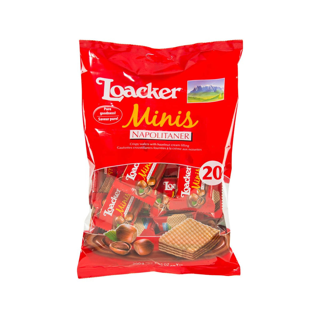 LOACKER Crispy Wafers Filled with Hazelnut Cream  (200g)