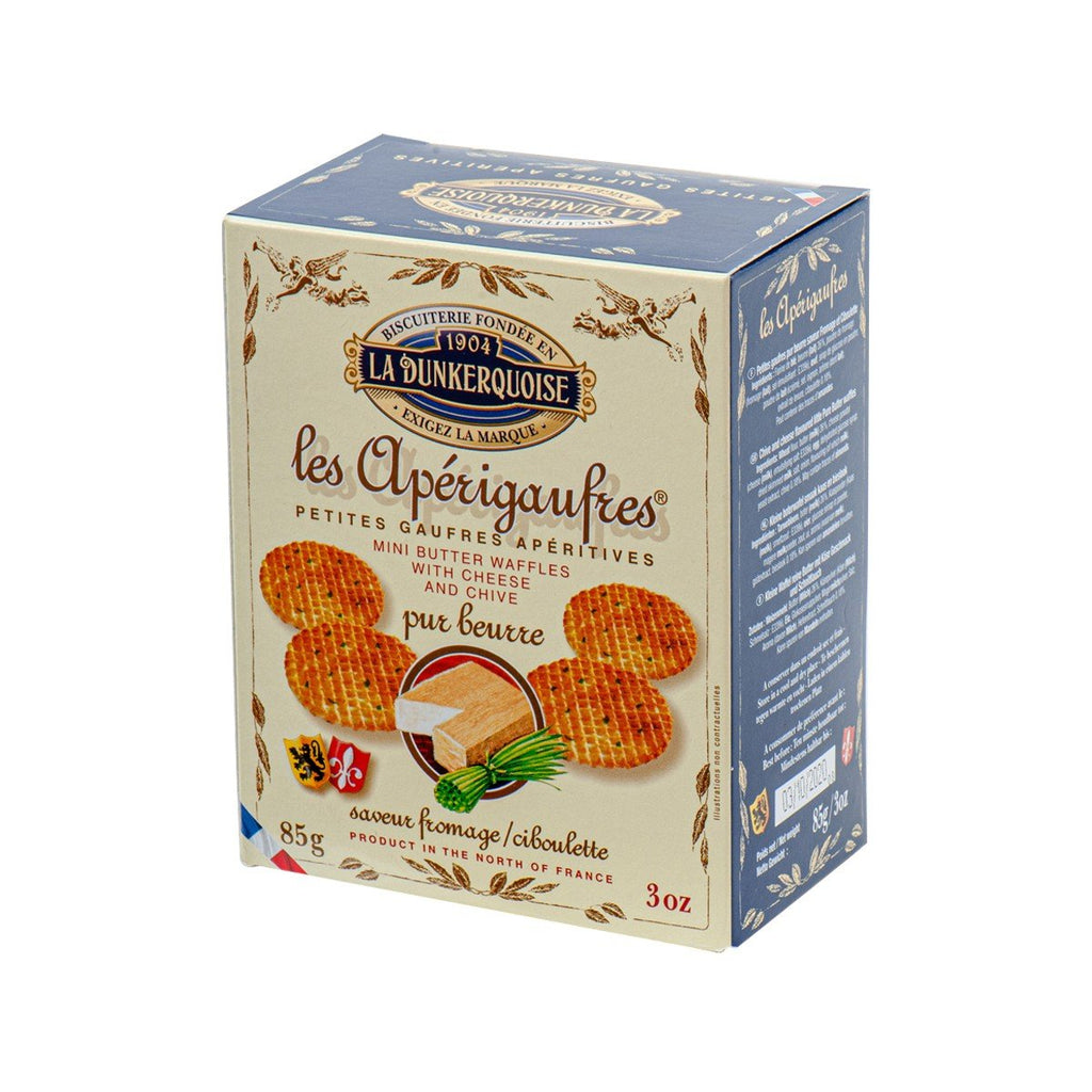 LA DUNKERQUOISE Mini Butter Waffles with Cheese & Chive  (85g)