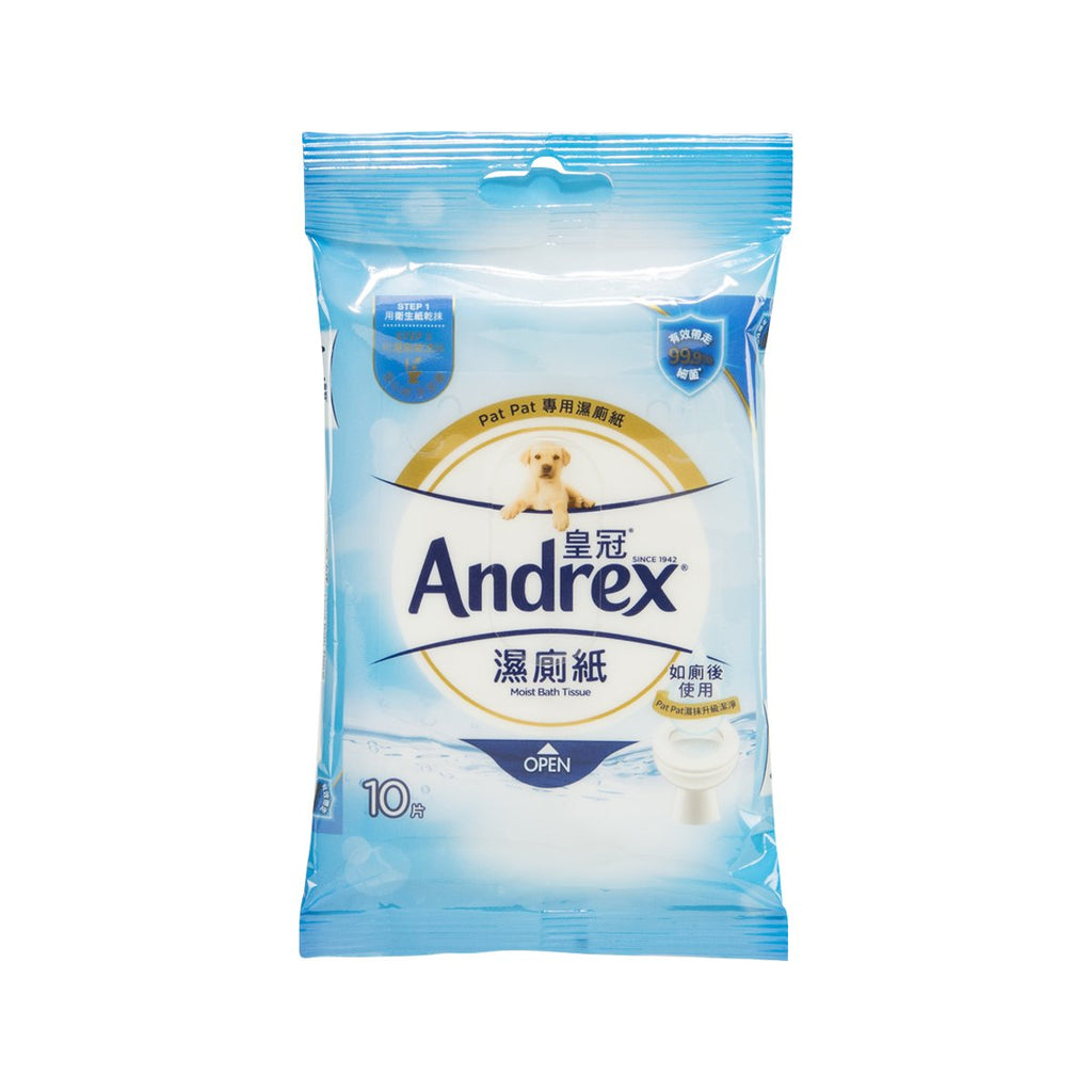 ANDREX Moist Bath Tissue- Flushable 10'S