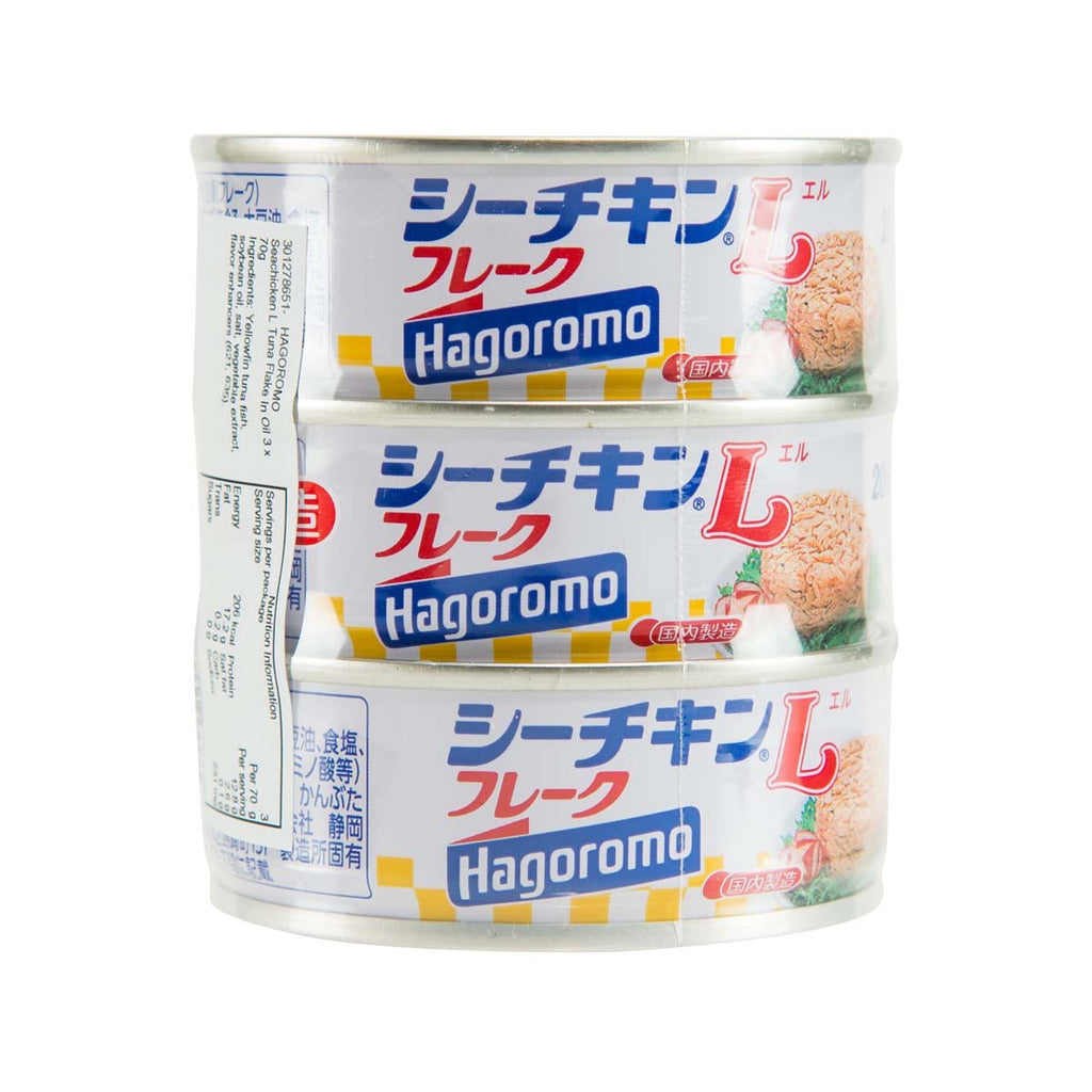 HAGOROMO Seachicken L Tuna Flake In Oil  (3 x 70g)