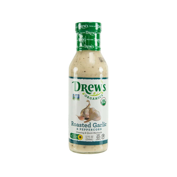 DREW'S Roasted Garlic and Peppercorn Dressing & Quick Marinade  (354mL)