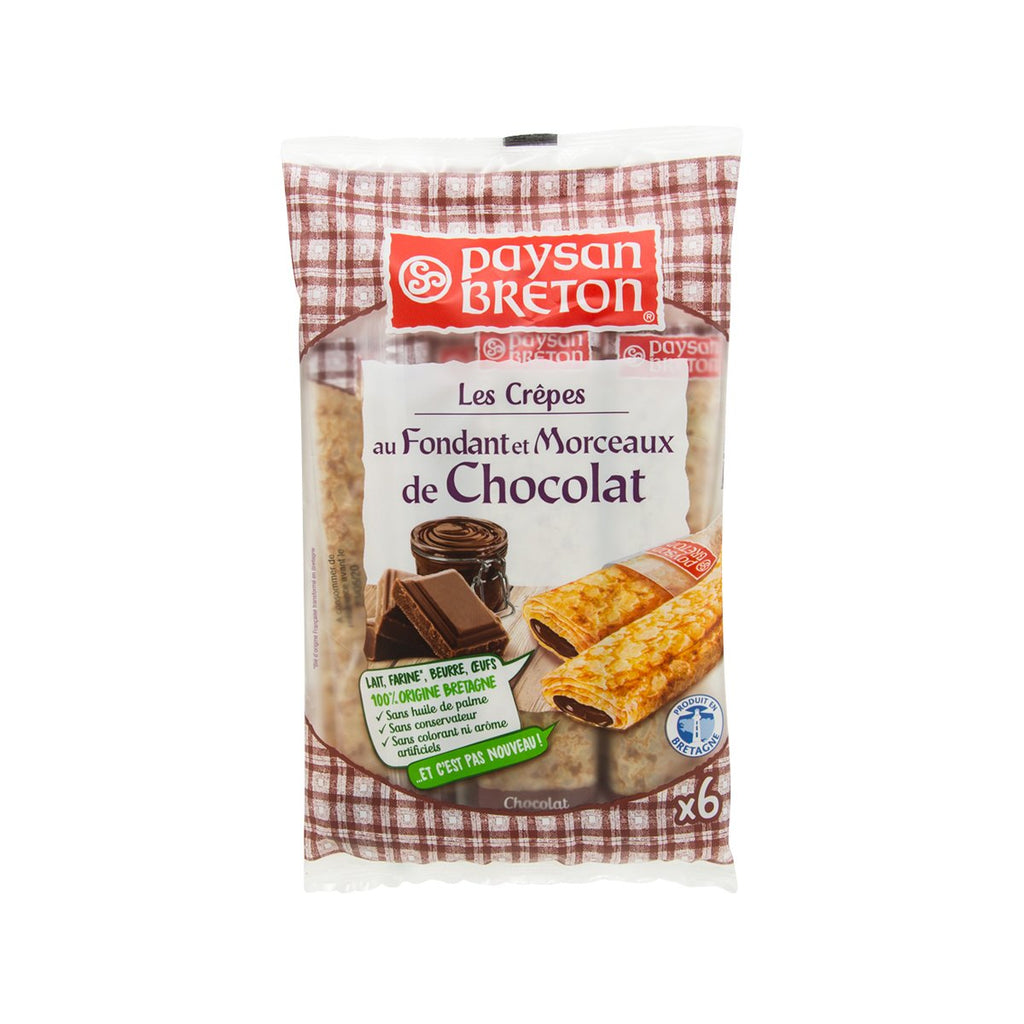 PAYSAN BRETON Crepes Filled with Chocolate and Pieces of Milk Chocolate  (6pcs)