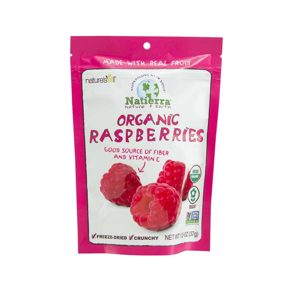 NATURE'S ALL Organic Freeze-Dried Raspberries  (37g)