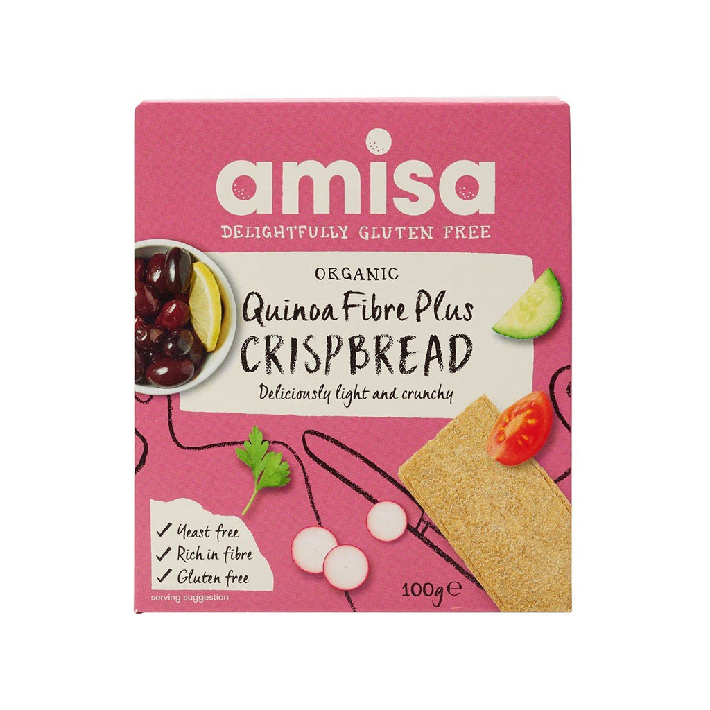 AMISA Organic Gluten Free Quinoa - Fibre Plus Crispbread  (100g)
