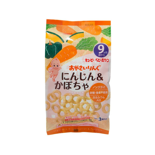 KEWPIE Vegetable Snack Ring for Babies - Carrot & Pumpkin [Non-Fried]  (12g)