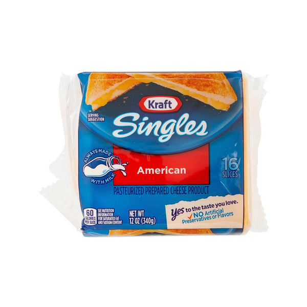 KRAFT Singles American Pasteurized Prepared Cheese Product  (340g)