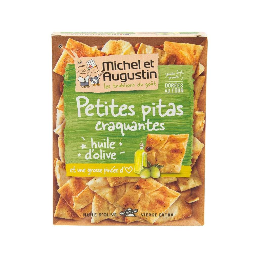 MICHEL & AUGUSTIN Crisp Pitas with Olive Oil and Salt  (90g)