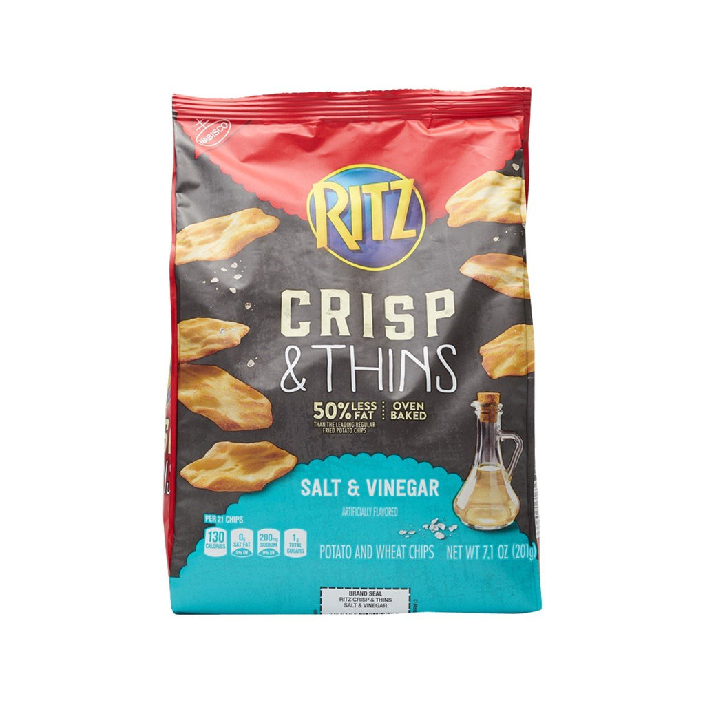 NABISCO Ritz Crisp & Thins - Salt & Vinegar  (201g)