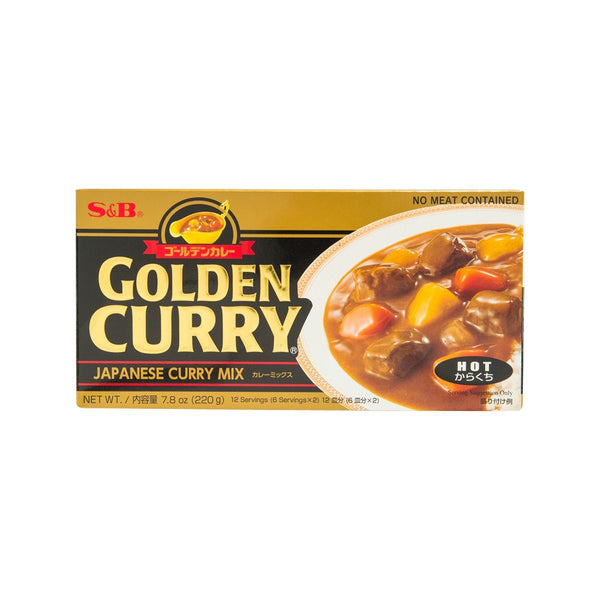 S&B Golden Curry Sauce Mix - Hot  (220g)