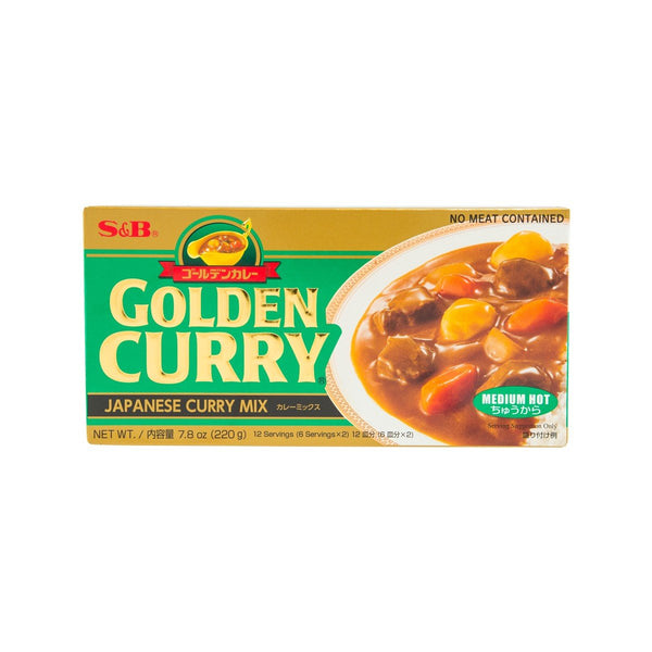 S&B Golden Curry Sauce Mix - Medium Hot  (220g)