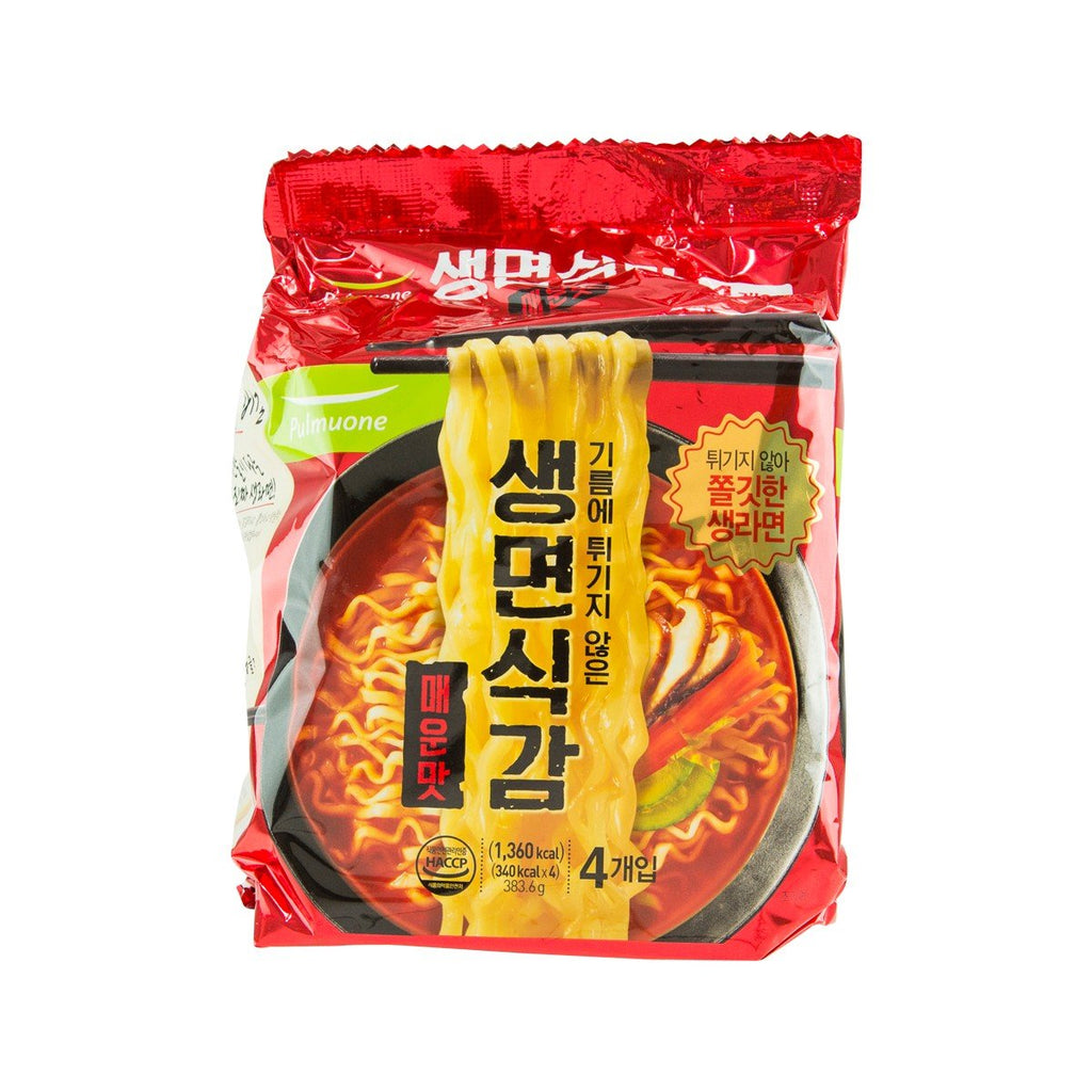PULMUONE Non-Fried Air Dried Fresh Noodles Spicy  (383.6g)