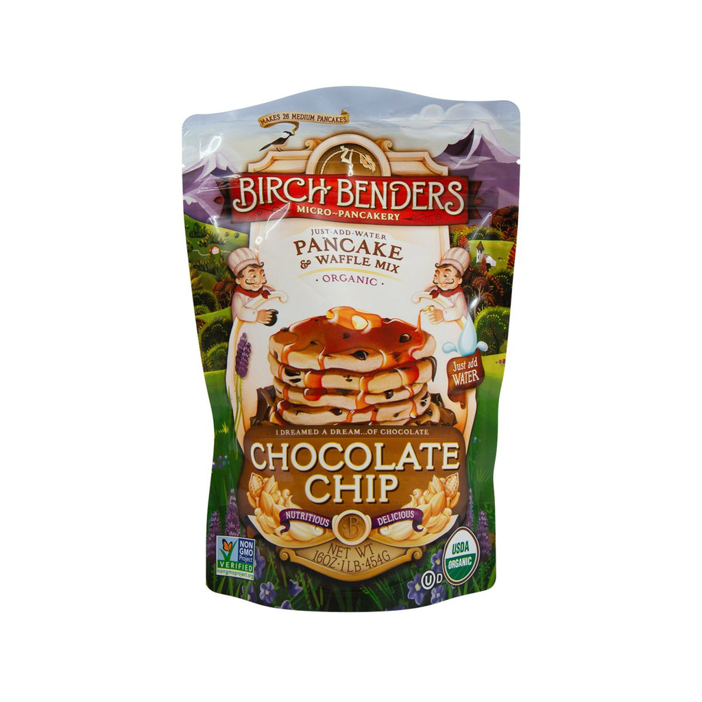 BIRCH BENDERS Organic Pancake & Waffle Mix - Chocolate Chip  (454g)