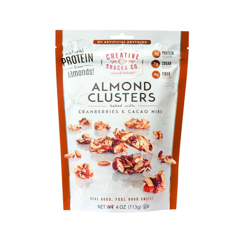 CREATIVE SNACKS CO. Almond Clusters Baked With Cranberries & Cacao Nibs  (113g)