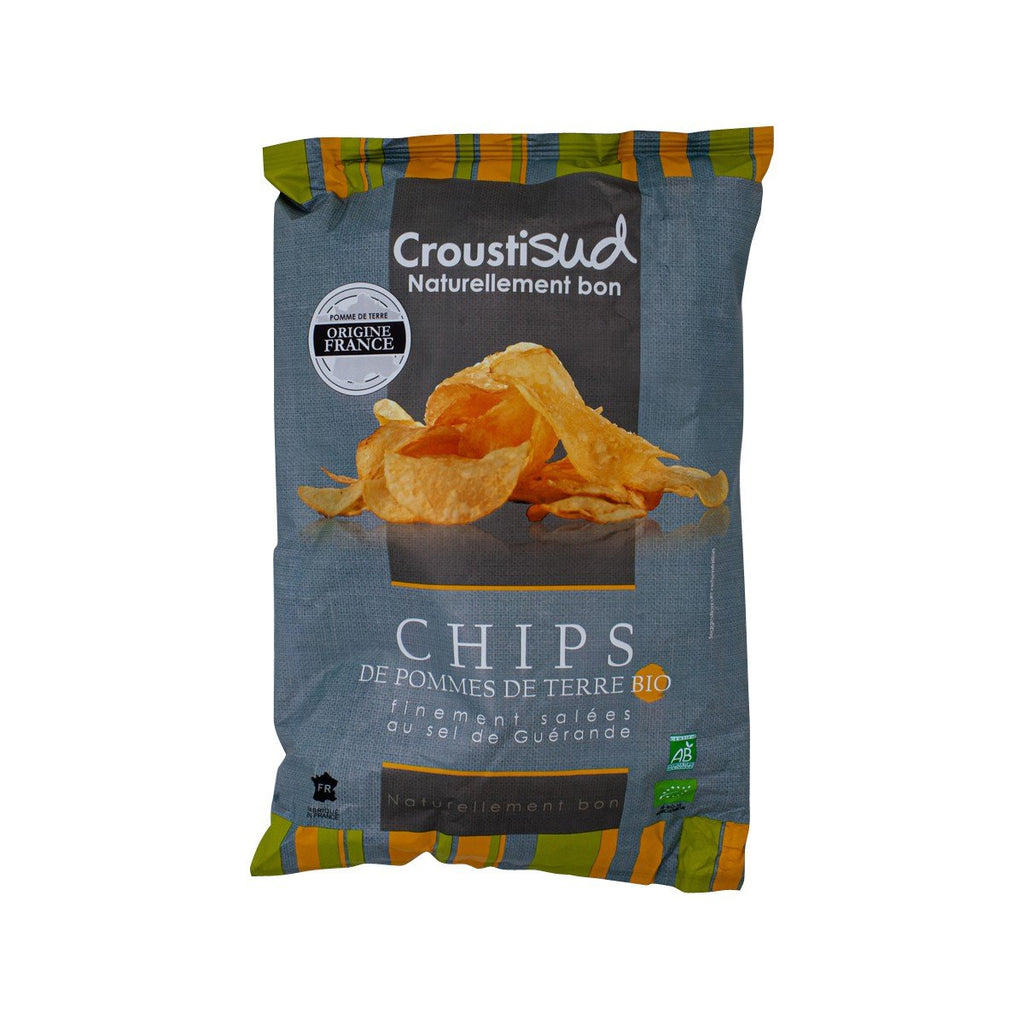 CROUSTISUD Organic Potato Chips With Sea Salt  (100g)