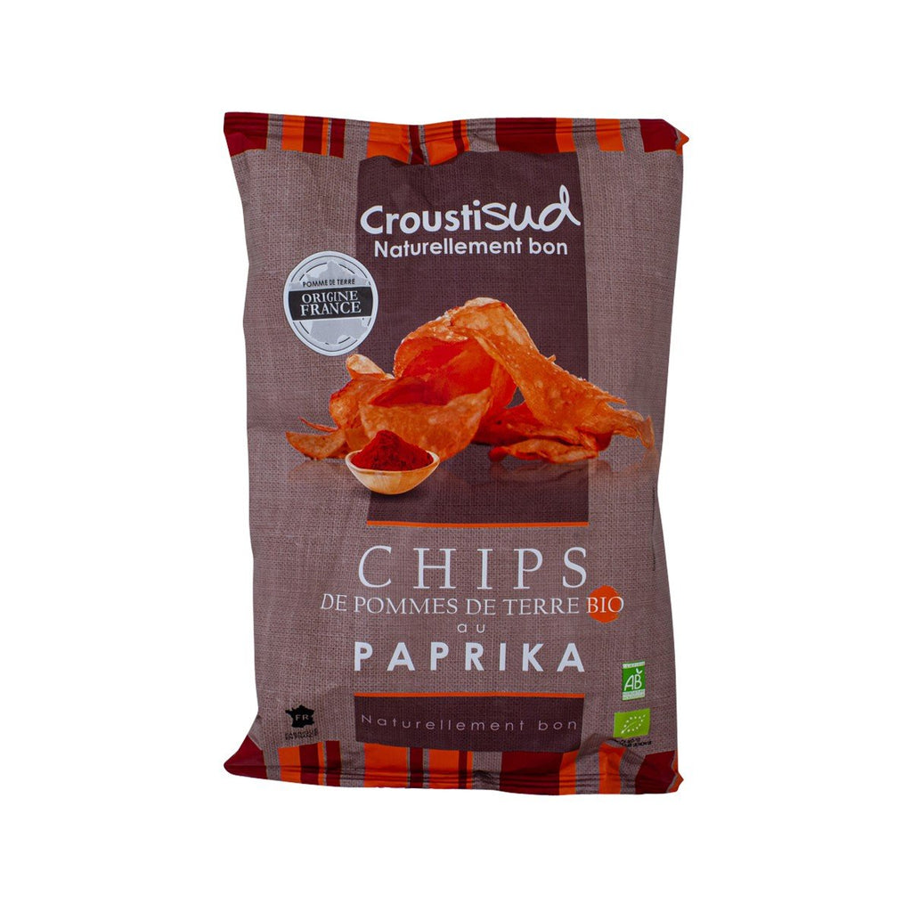 CROUSTISUD Organic Potato Chips with Paprika  (100g)