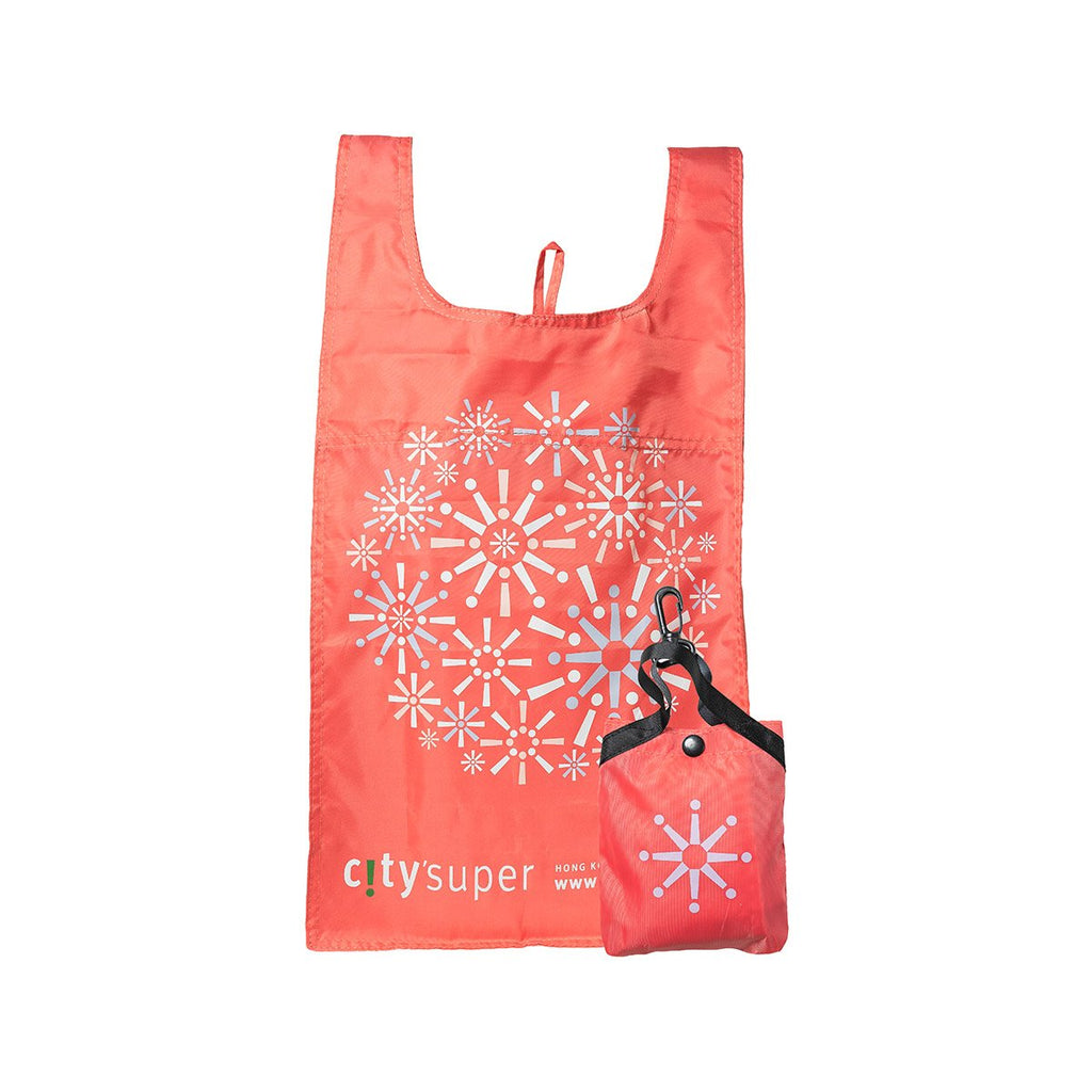 CITYSUPER Firework Pattern Environmental Pocketable Bag-Coral Pink