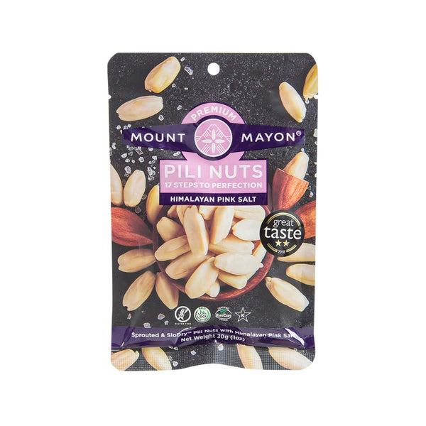 MOUNT MAYON Sprouted & SloDry Pili Nuts with Himalayan Pink Salt  (30g)