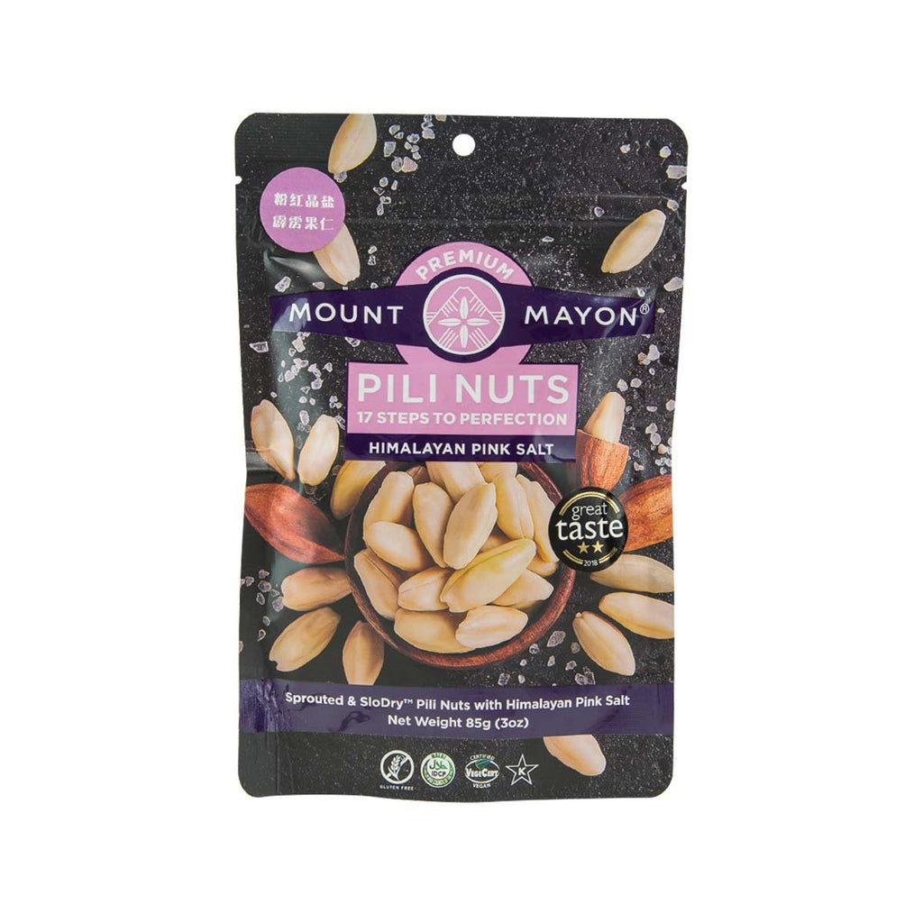 MOUNT MAYON Sprouted & SloDry Pili Nuts with Himalayan Pink Salt  (85g)