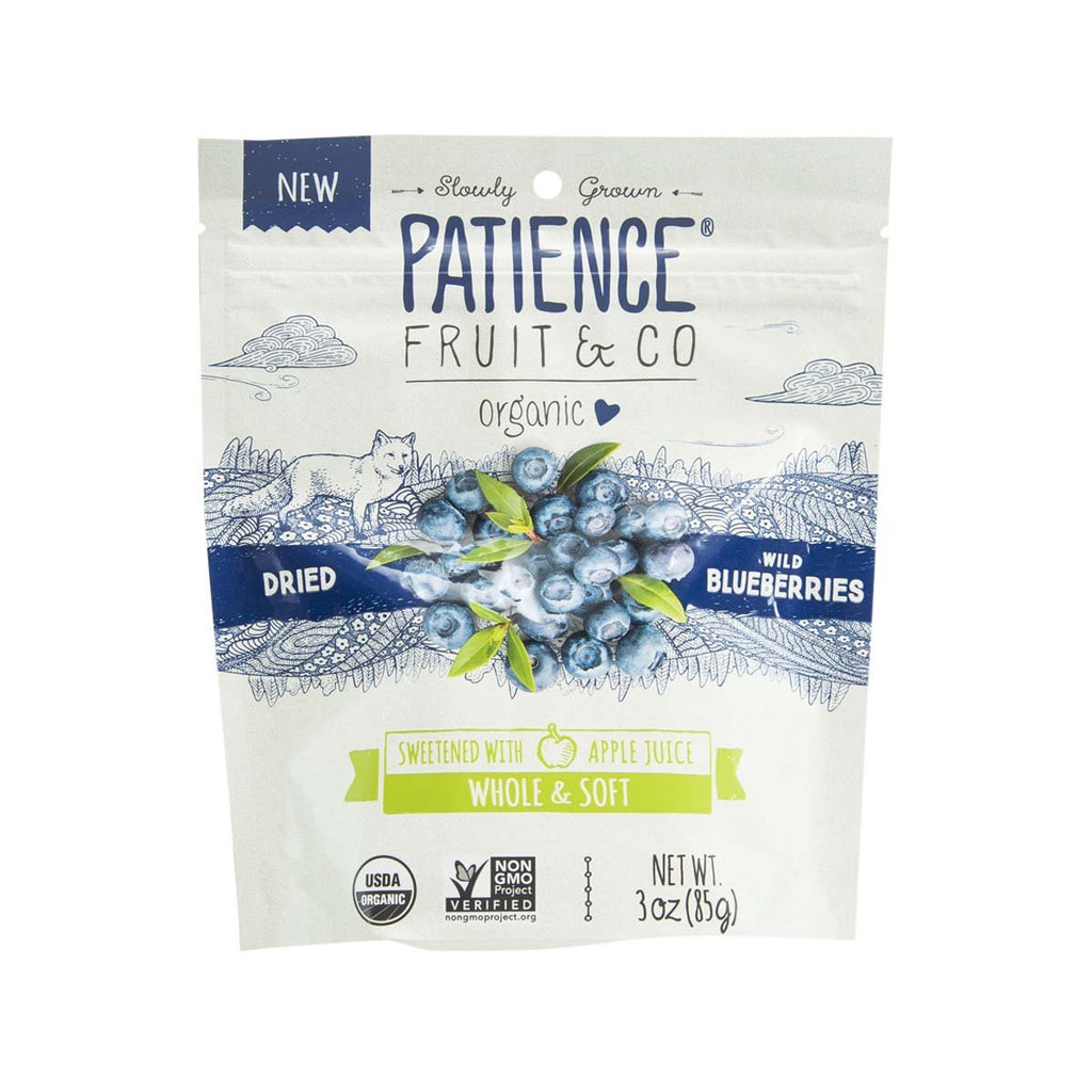 PATIENCE FRUIT&CO Organic Dried Whole Wild Blueberries  (85g)