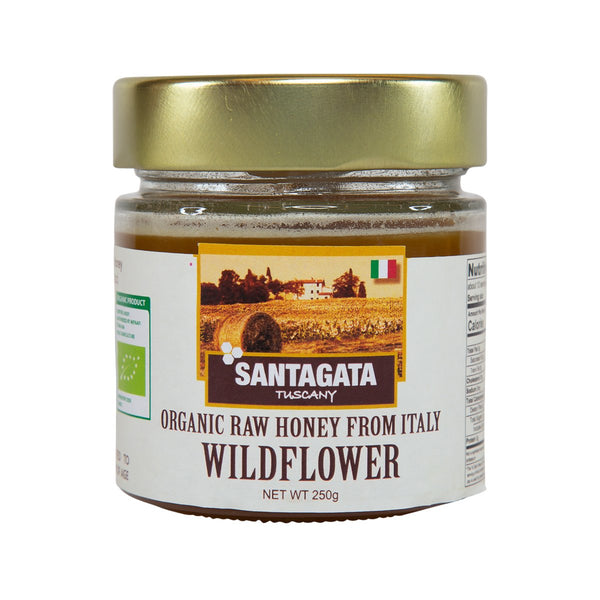 SANT' AGATA Organic Raw Wildflower Honey  (250g)
