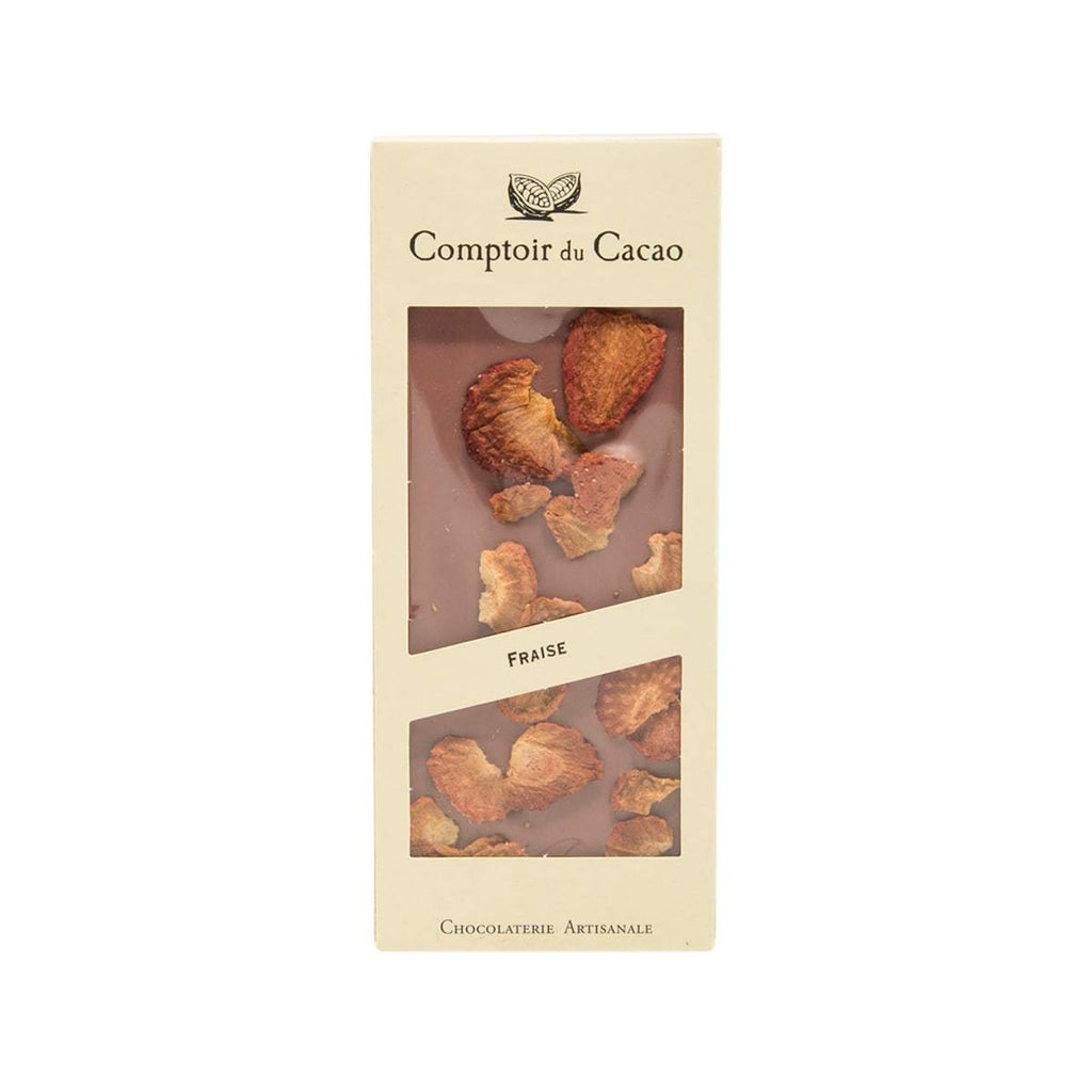 COMPTOIR DU CACAO Gourmet Bar Ruby Chocolate - Strawberry  (90g)