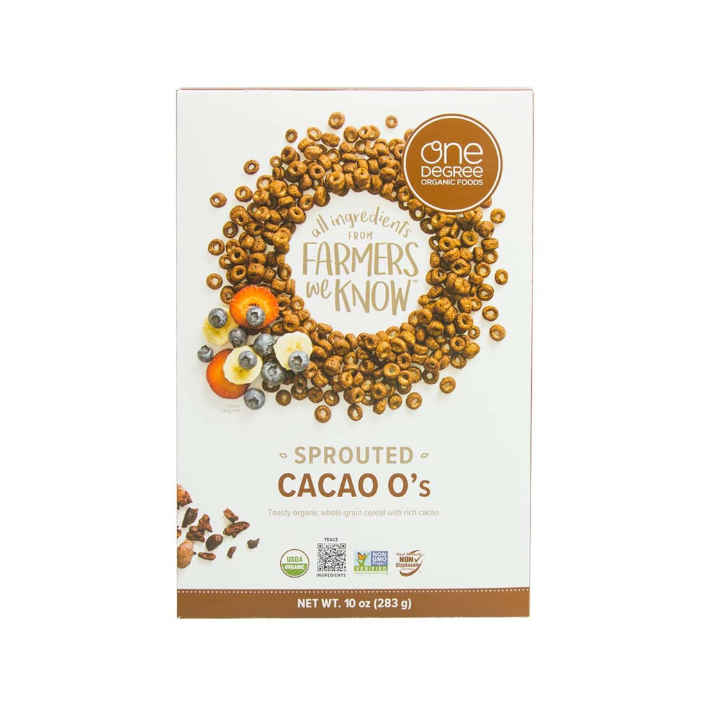 ONE DEGREE Organic Sprouted Cacao O's Cereal  (283g)