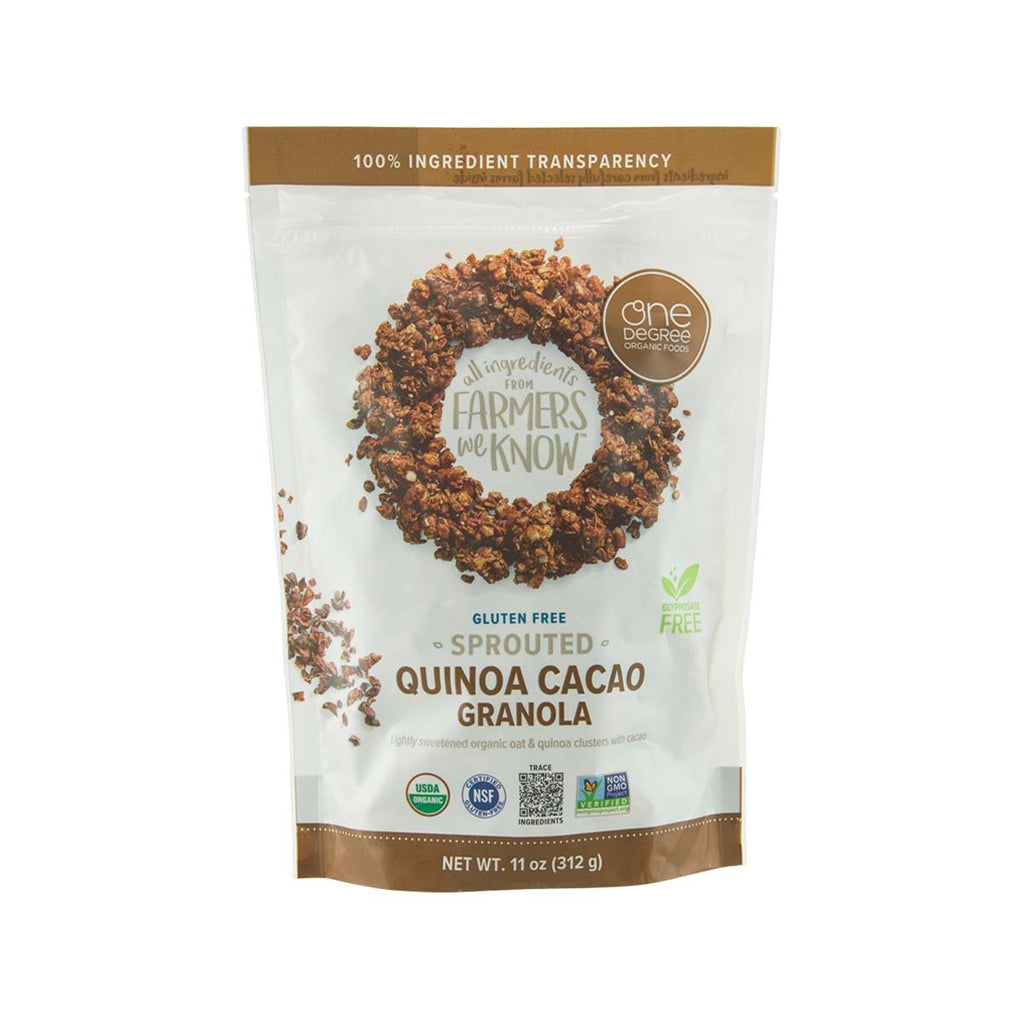 ONE DEGREE Organic Gluten Free Sprouted Quinoa Cacao Granola  (312g)
