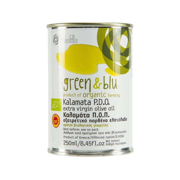 GREEN & BLU Organic Kalamata Extra Virgin Olive Oil [Tin]  (250mL)