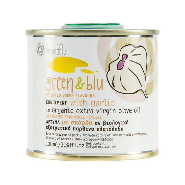 GREEN & BLU Condiment With Garlic In Extra Virgin Olive Oil  (100mL)