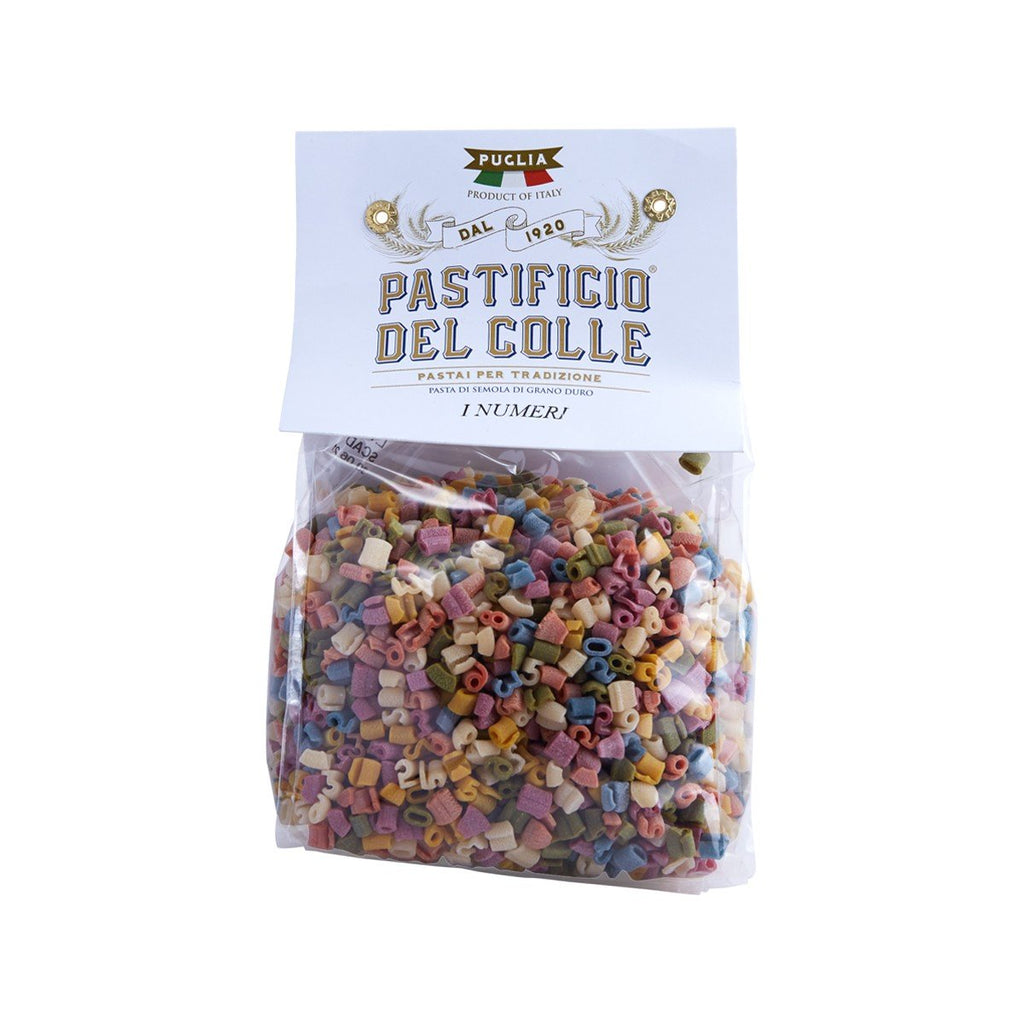 PASTIFICIO DEL COLLE Colorful Pasta - Number Shaped  (500g)