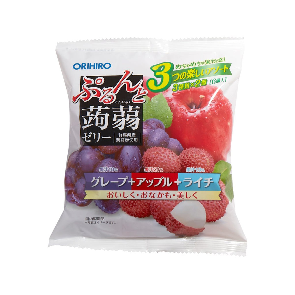 ORIHIRO Konnyaku Jelly - Grape & Apple & Lychee  (120g)