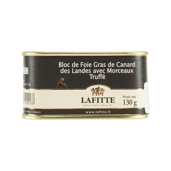 LAFITTE Block of Duck Foie Gras with Pieces and Truffles  (130g)