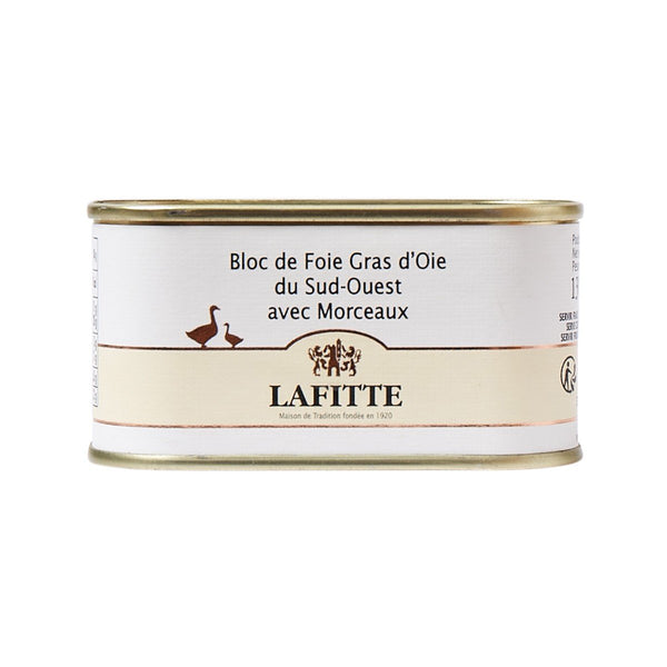 LAFITTE Whole Goose Foie Gras from Sud-Ouest with Pieces  (130g)