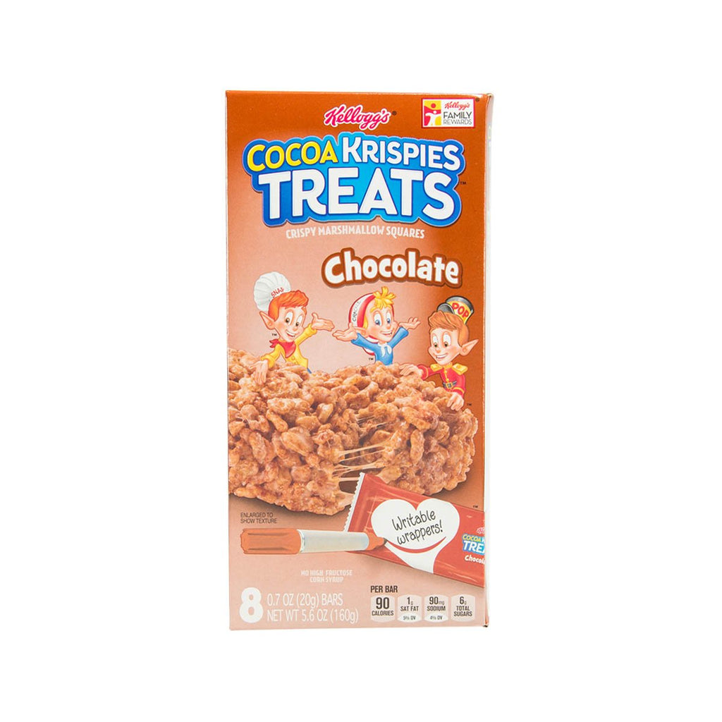 KELLOGG'S Cocoa Rice Krispies Treats Marshmallow Squares - Chocolate  (160g)