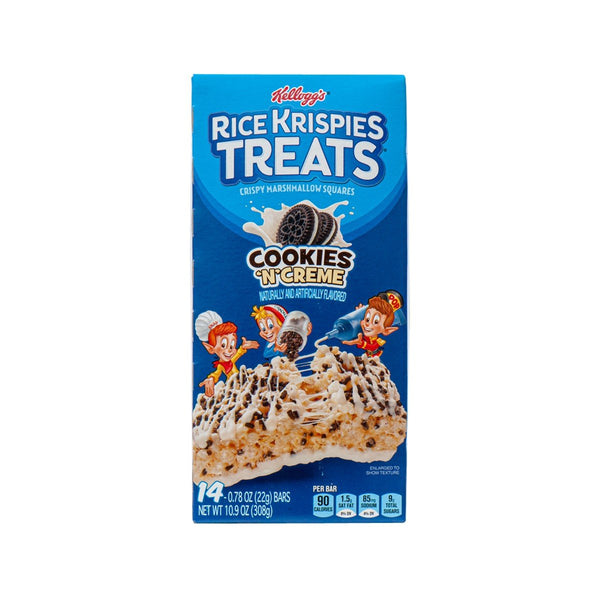 KELLOGG'S Rice Krispies Treats Marshmallow Squares - Cookies 'N' Cream  (308g)
