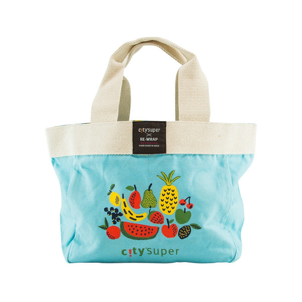 CITYSUPER Reversible Organic Cotton Handbag (S) - Turquoise