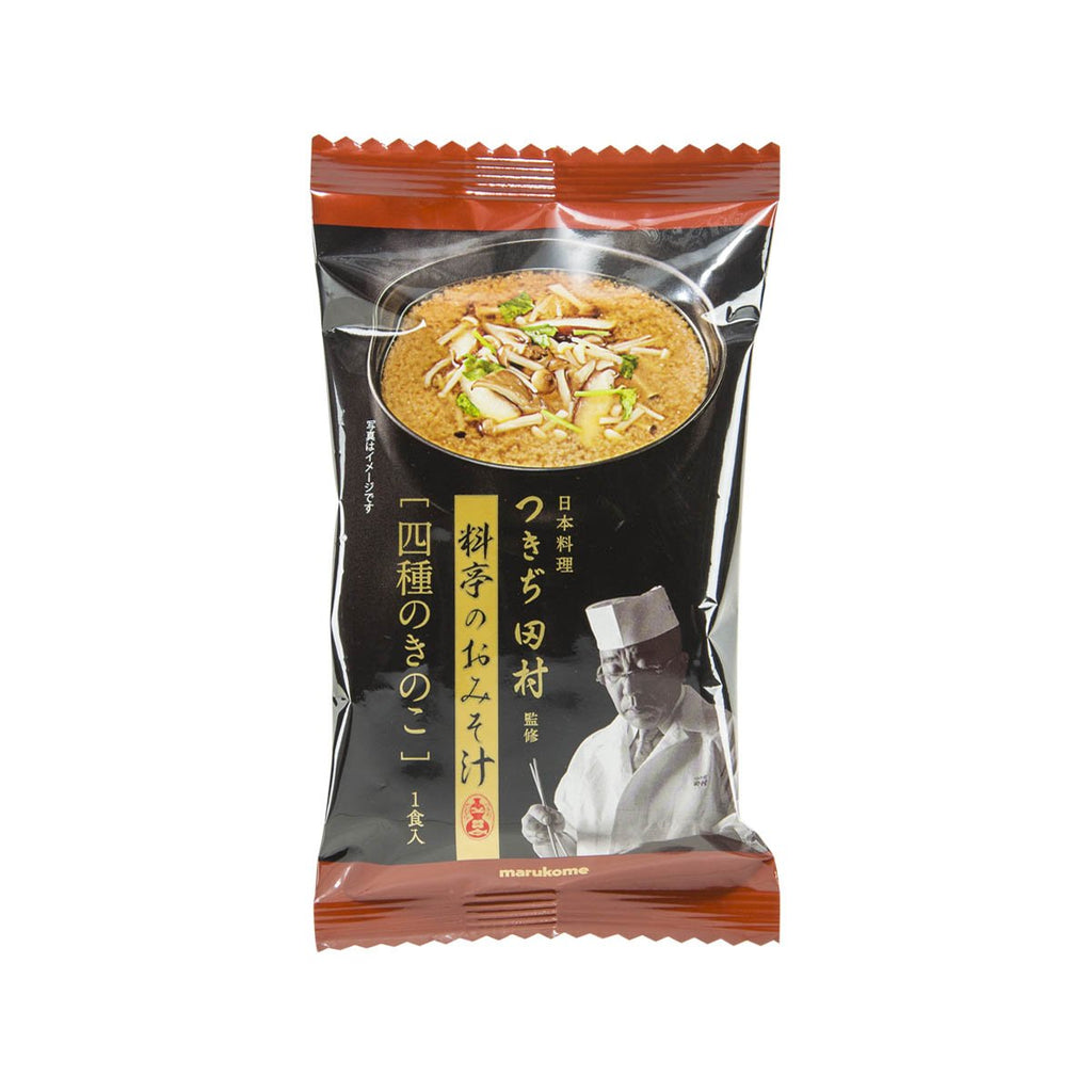 MARUKOME Tsukiji Freeze Dried Instant Miso Soup - Mixed 4 Mushroom  (8.7g)