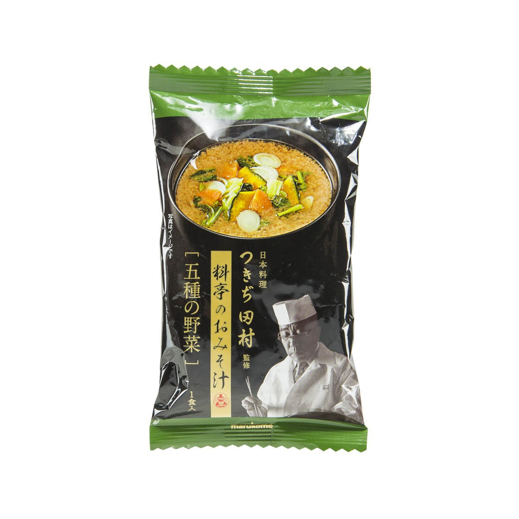 MARUKOME Tsukiji Freeze Dried Instant Miso Soup - Mixed 5 Vegetables  (9.4g)