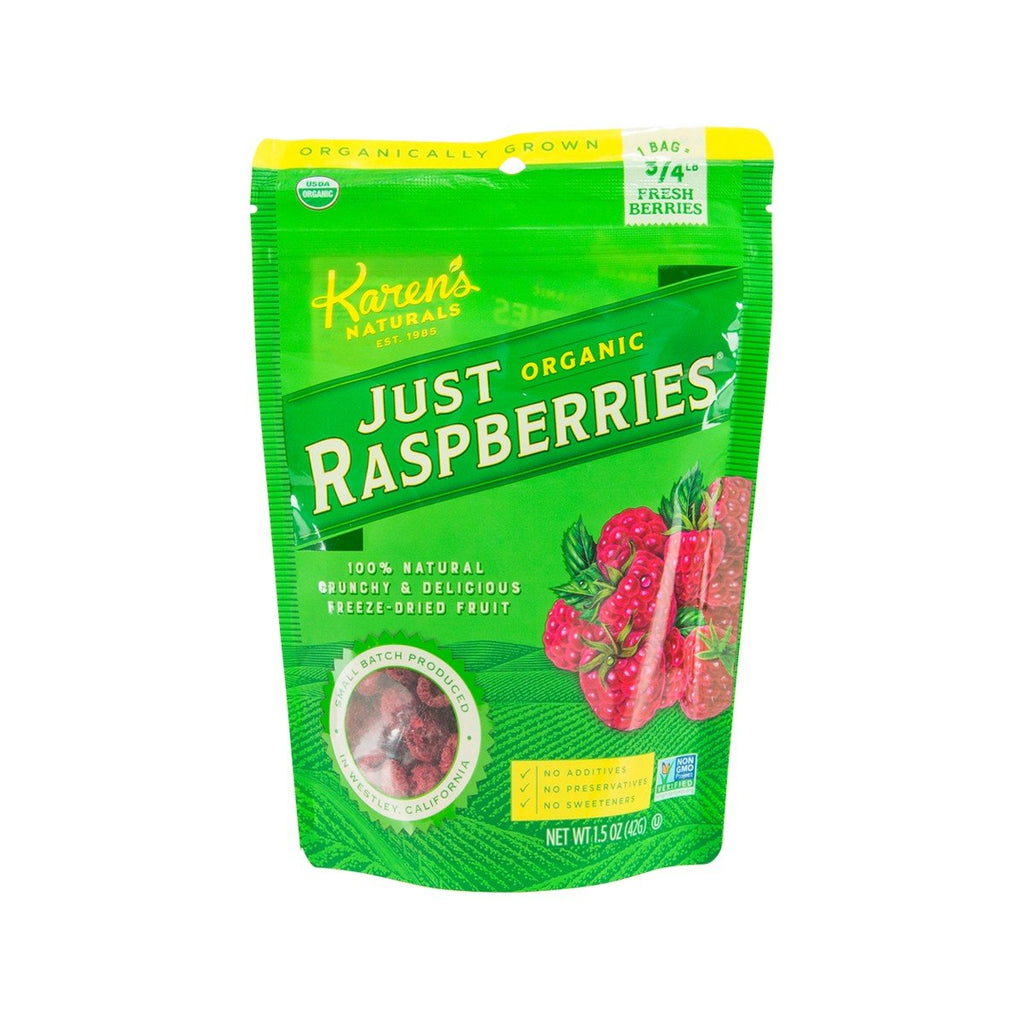 KAREN'S NATURALS Freeze Dried Organic Raspberries  (42g)