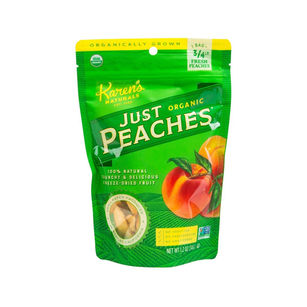 KAREN'S NATURALS Freeze Dried Organic Peaches  (34g)