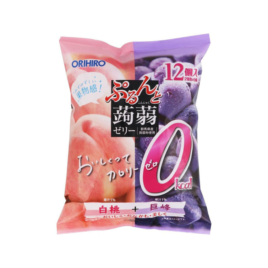 ORIHIRO Konnyaku Jelly - Peach and Kyoho Grape  (216g)