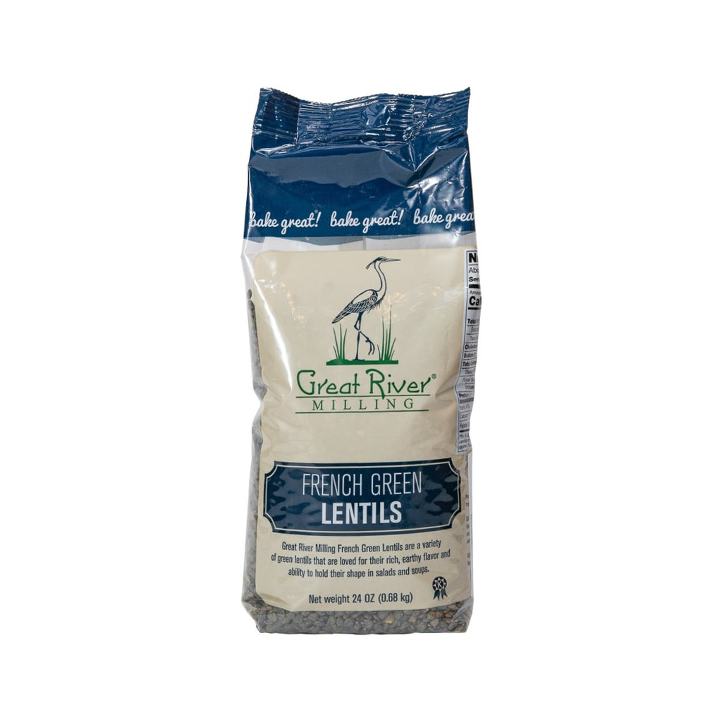 GREAT RIVER MILLING French Green Lentils  (680g)