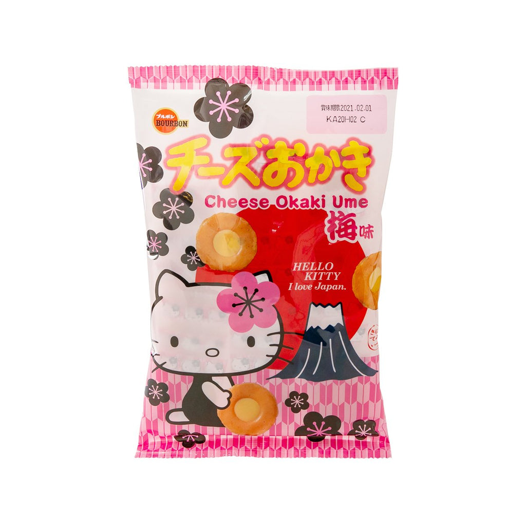 BOURBON Hello Kitty Cheese Rice Cracker - Plum  (19pcs)