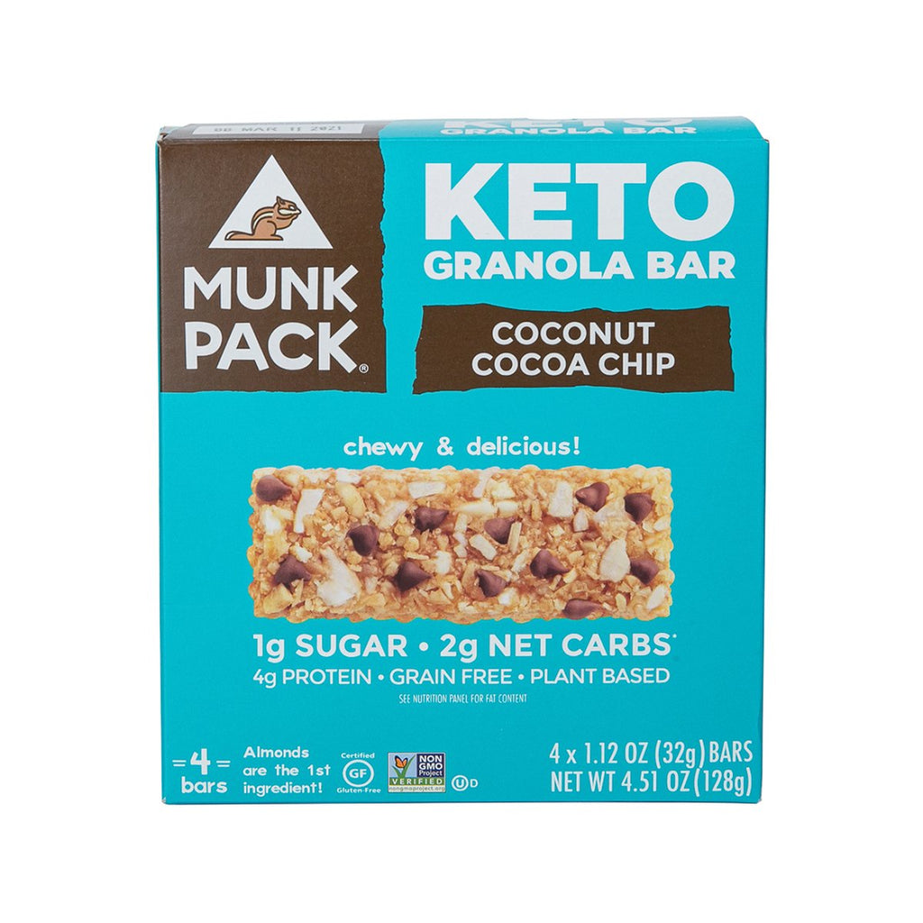 MUNK PACK Keto Granola Bar - Coconut Cocoa Chip  (128g)