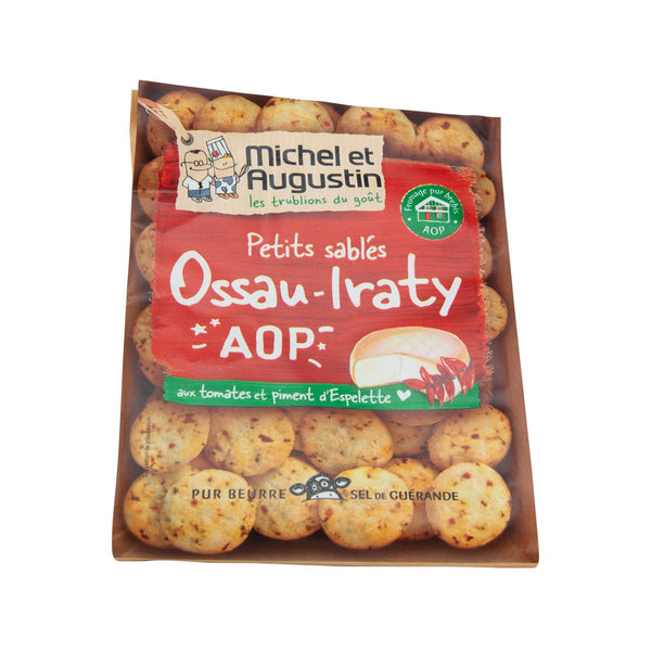 MICHEL & AUGUSTIN Shortbread Biscuits with Ossau Iraty PDO Cheese, Tomatoes and Espelette PDO Pepper  (100g)